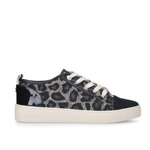 Carvela Kirk Geiger Co Black White Leopard Print Sneakers Street EU 37 US 6.5-7